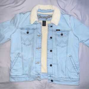 Wrangler Light Blue Denim Jacket with Sherpa Lining